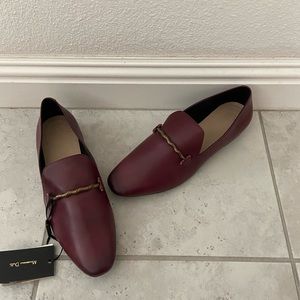 Massimo Dutti Women’s Loafers Flats In Burgundy